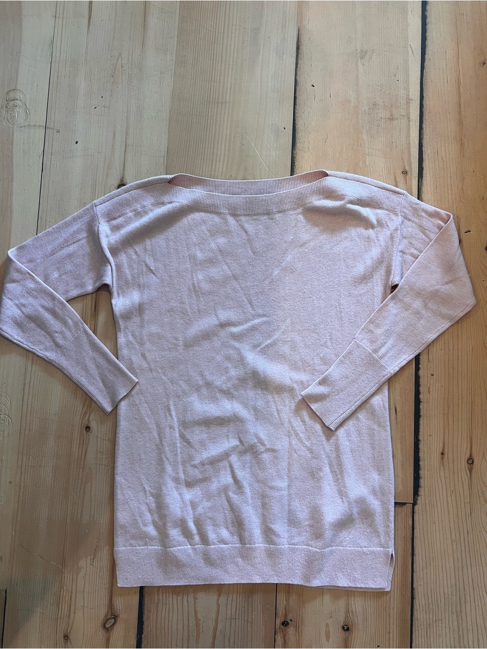 LOFT Soft Pale Pink Scoop Neck Sweater
